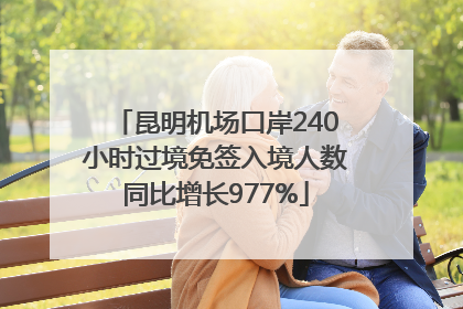 昆明机场口岸240小时过境免签入境人数同比增长977%