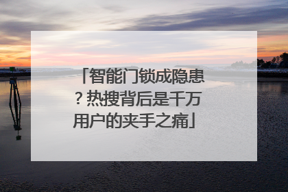 智能门锁成隐患？热搜背后是千万用户的夹手之痛