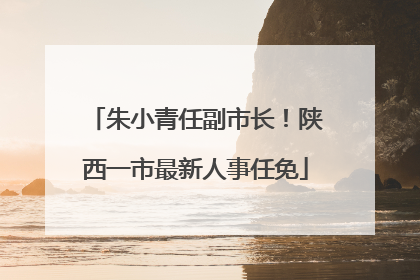 朱小青任副市长！陕西一市最新人事任免