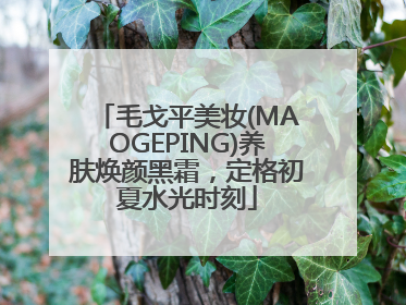 毛戈平美妆(MAOGEPING)养肤焕颜黑霜，定格初夏水光时刻