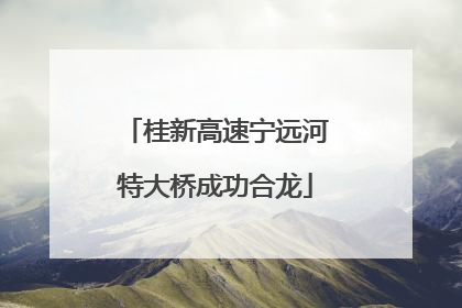 桂新高速宁远河特大桥成功合龙