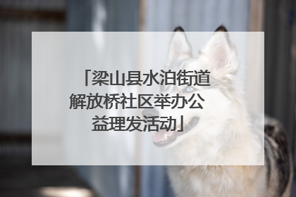 梁山县水泊街道解放桥社区举办公益理发活动