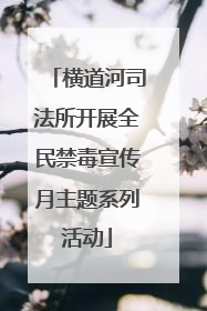横道河司法所开展全民禁毒宣传月主题系列活动