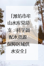 潍坊市牟山水库党总支：科学调配水资源 保障区域供水安全