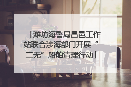 潍坊海警局昌邑工作站联合涉海部门开展“三无”船舶清理行动
