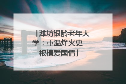 潍坊银龄老年大学：重温烽火史 根植爱国情