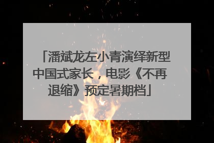 潘斌龙左小青演绎新型中国式家长，电影《不再退缩》预定暑期档
