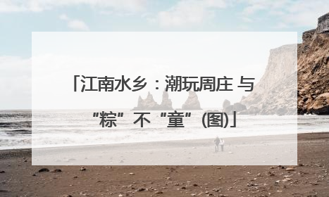 江南水乡：潮玩周庄 与“粽”不“童”(图)