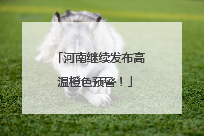 河南继续发布高温橙色预警！
