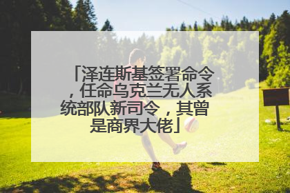 泽连斯基签署命令，任命乌克兰无人系统部队新司令，其曾是商界大佬