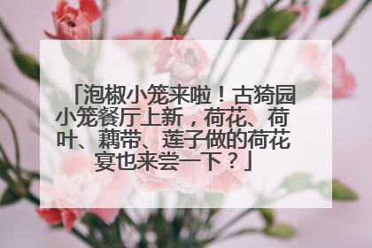 泡椒小笼来啦！古猗园小笼餐厅上新，荷花、荷叶、藕带、莲子做的荷花宴也来尝一下？