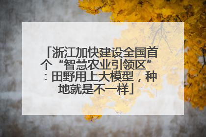 浙江加快建设全国首个“智慧农业引领区”：田野用上大模型，种地就是不一样