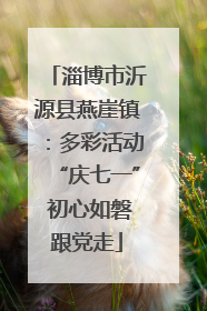 淄博市沂源县燕崖镇：多彩活动“庆七一” 初心如磐跟党走