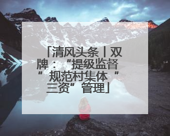 清风头条丨双牌：“提级监督”规范村集体“三资”管理