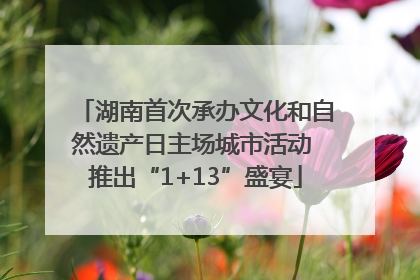 湖南首次承办文化和自然遗产日主场城市活动 推出“1+13”盛宴