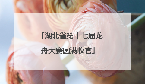 湖北省第十七届龙舟大赛圆满收官