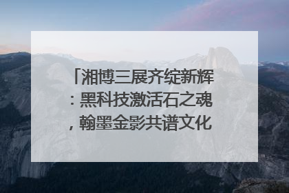 湘博三展齐绽新辉：黑科技激活石之魂，翰墨金影共谱文化遗产日华章