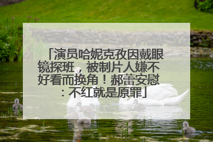 演员哈妮克孜因戴眼镜探班，被制片人嫌不好看而换角！郝蕾安慰：不红就是原罪