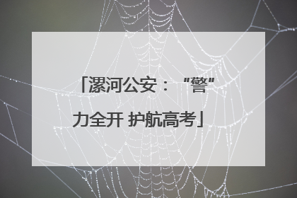 漯河公安：“警”力全开 护航高考