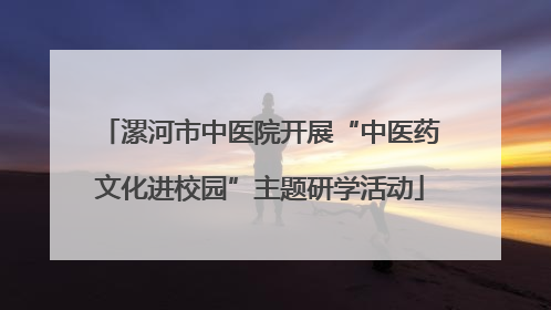 漯河市中医院开展“中医药文化进校园”主题研学活动