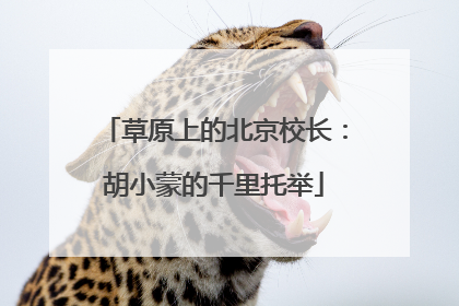 草原上的北京校长：胡小蒙的千里托举