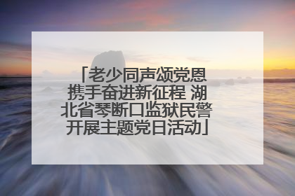 老少同声颂党恩 携手奋进新征程 湖北省琴断口监狱民警开展主题党日活动