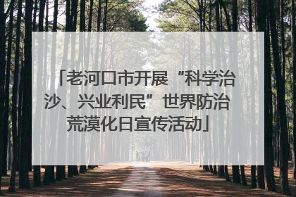 老河口市开展“科学治沙、兴业利民”世界防治荒漠化日宣传活动