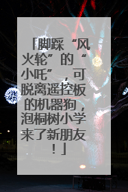 脚踩“风火轮”的“小吒”，可脱离遥控板的机器狗，泡桐树小学来了新朋友！