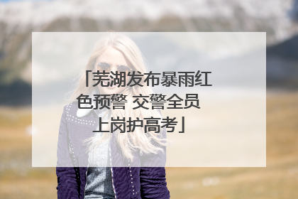 芜湖发布暴雨红色预警 交警全员上岗护高考