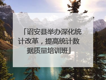 诏安县举办深化统计改革，提高统计数据质量培训班