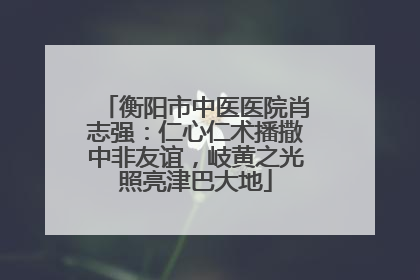 衡阳市中医医院肖志强：仁心仁术播撒中非友谊，岐黄之光照亮津巴大地