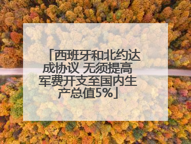 西班牙和北约达成协议 无须提高军费开支至国内生产总值5%