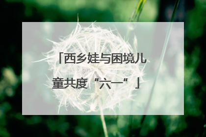 西乡娃与困境儿童共度“六一”