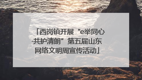 西岗镇开展“e举同心·共护清朗”第五届山东网络文明周宣传活动