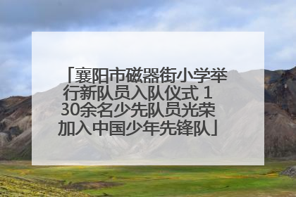 襄阳市磁器街小学举行新队员入队仪式 130余名少先队员光荣加入中国少年先锋队