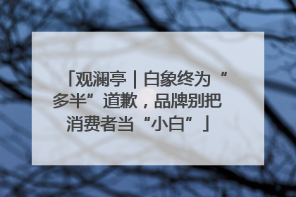 观澜亭｜白象终为“多半”道歉，品牌别把消费者当“小白”