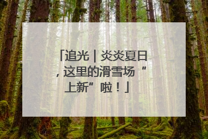追光｜炎炎夏日，这里的滑雪场“上新”啦！