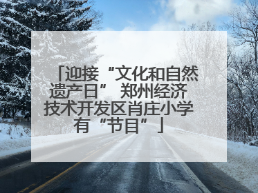 迎接“文化和自然遗产日” 郑州经济技术开发区肖庄小学有“节目”