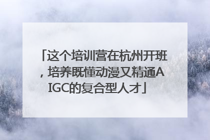 这个培训营在杭州开班，培养既懂动漫又精通AIGC的复合型人才