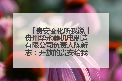 贵安变化听我说丨贵州华永鑫机电制造有限公司负责人陈新志：开放的贵安给我走出去的底气
