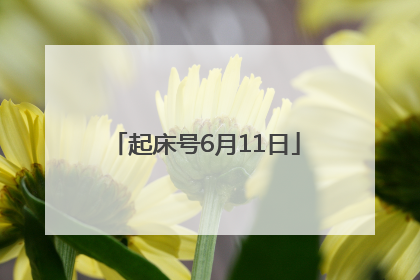 起床号6月11日