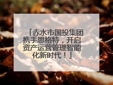 赤水市国投集团携手思格特，开启资产运营管理智能化新时代！