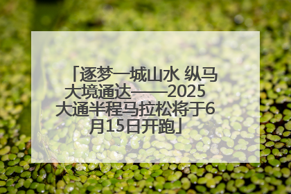 逐梦一城山水 纵马大境通达——2025大通半程马拉松将于6月15日开跑