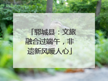 郓城县：文旅融合过端午，非遗新风暖人心
