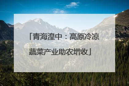 青海湟中：高原冷凉蔬菜产业助农增收