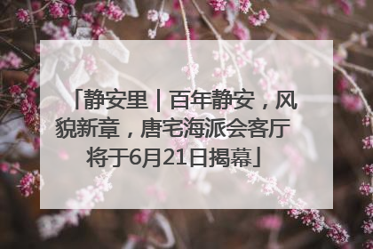 静安里｜百年静安，风貌新章，唐宅海派会客厅将于6月21日揭幕