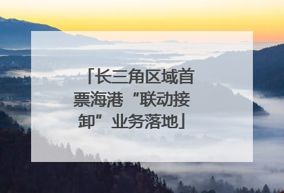 长三角区域首票海港“联动接卸”业务落地