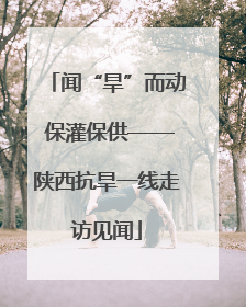 闻“旱”而动 保灌保供——陕西抗旱一线走访见闻