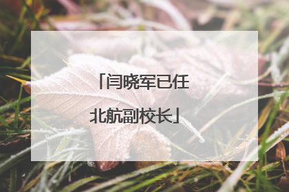 闫晓军已任北航副校长