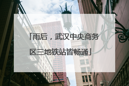 雨后，武汉中央商务区三地铁站皆畅通
